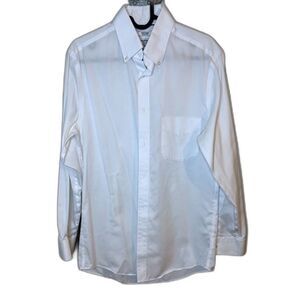 Jos. A. Bank 1905 White Non-Iron Slim Fit Button Down Dress Shirt Size 15-32